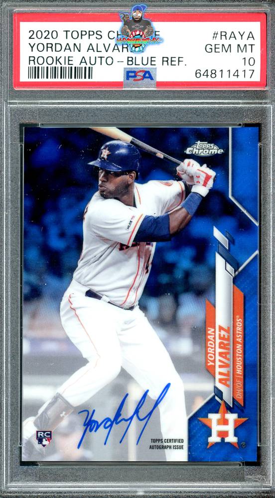 2020 Topps Chrome Rookie Autograph Blue Refractor Yordan Alvarez #RAYA /150