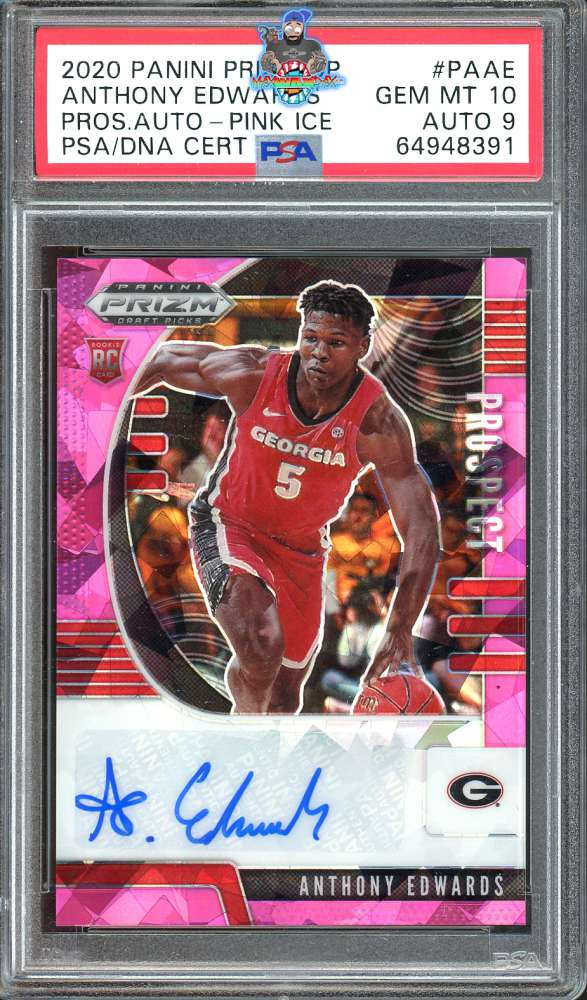 2020 Panini Prizm Draft Picks Prospect Autographs Pink Ice Anthony Edwards #1