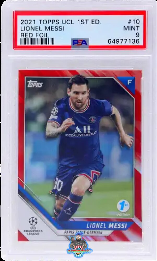 2021 Topps UEFA Champions League 1st Edition Red Foil Lionel Messi #10 /5