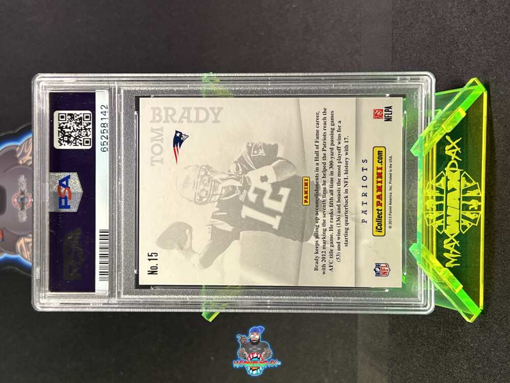 Back of 2013 Panini National Convention Tom Brady #15