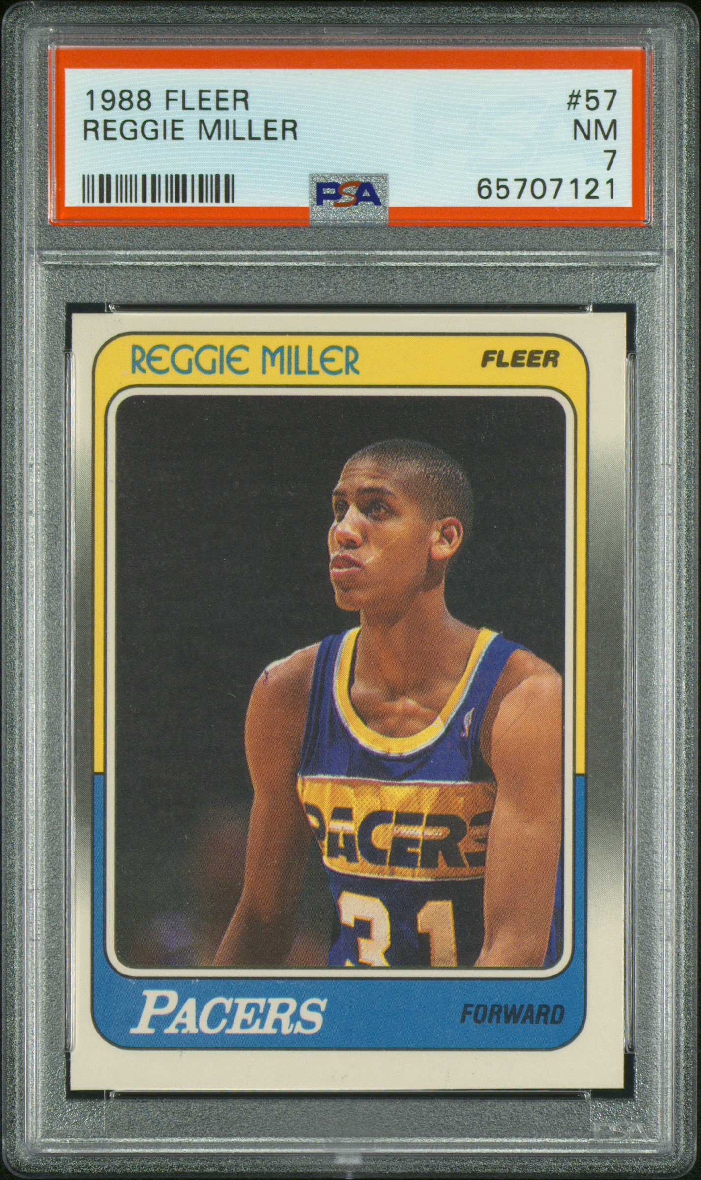 1988 Fleer Reggie Miller #57