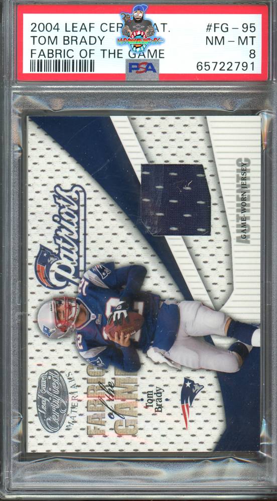 2004 Leaf Certified Materials Fabric of the Game Tom Brady #FG95 /100