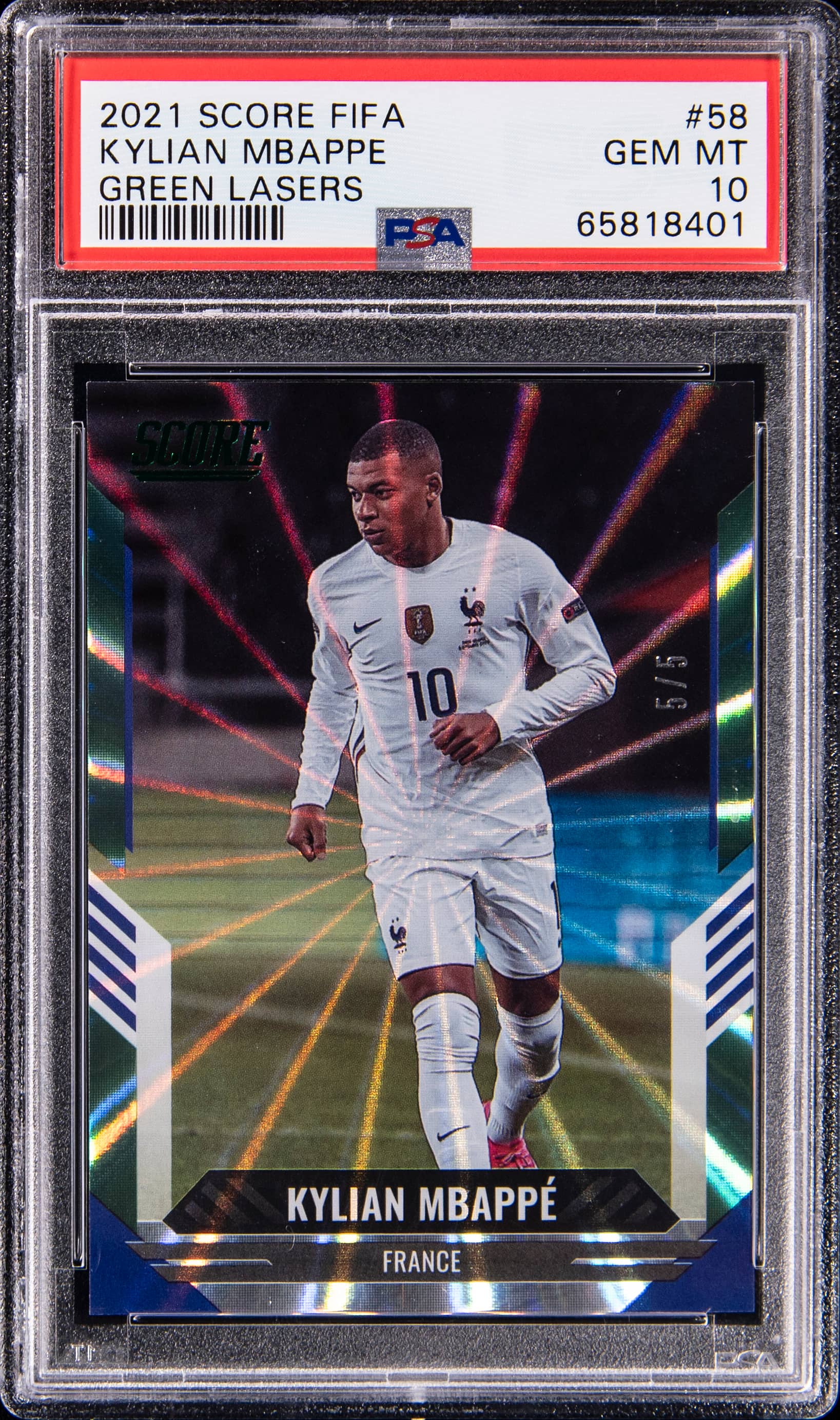 2021 Panini Score Fifa Green Lasers Kylian Mbappe #58