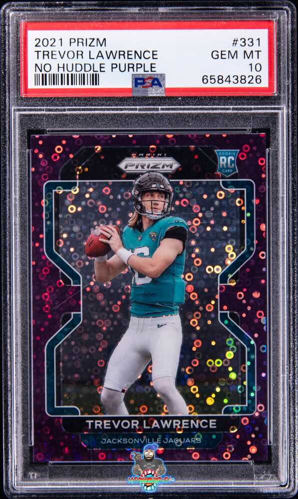 2021 Panini Prizm No Huddle Purple Disco Prizm Trevor Lawrence #331 /35