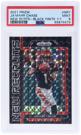 2021 Panini Prizm Black Finite Prizm Ja'Marr Chase #337 /1