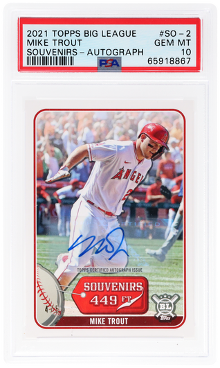 2021 Topps Big League Souvenirs Autograph Mike Trout #SO-2 /5