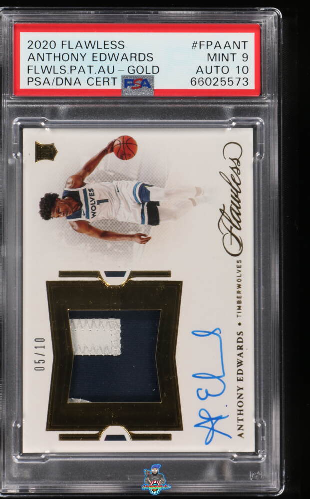 2020 Panini Flawless Patch Autograph Gold Anthony Edwards #FPA-ANT /10