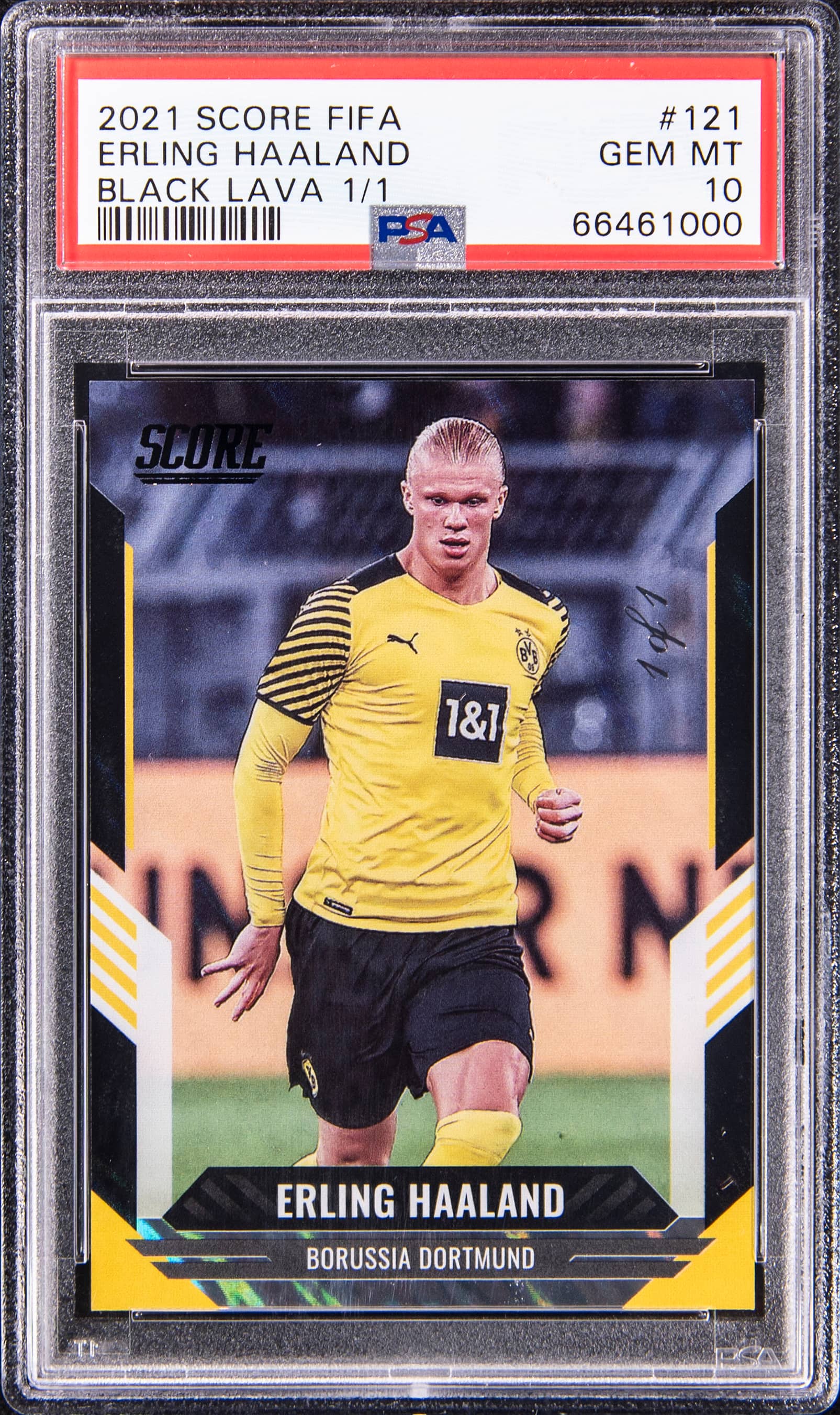 2021 Panini Score Fifa Black Lava 1/1 Erling Haaland #121 /1