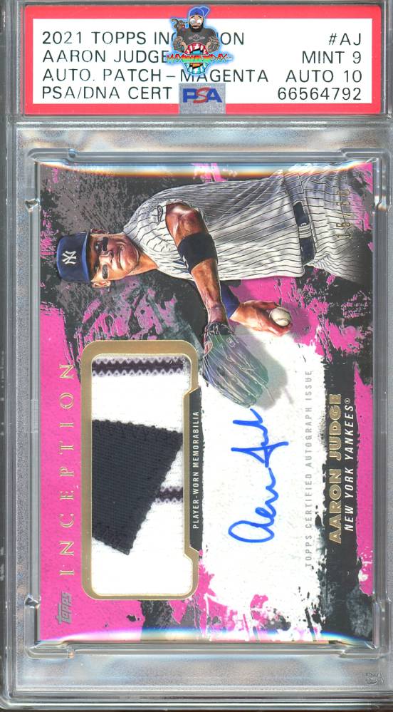 2021 Topps Inception Patch Autograph Magenta Aaron Judge #APCAJ /30