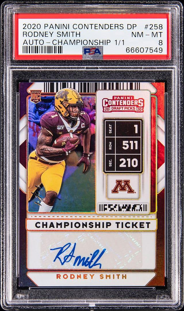 2020 Panini Contenders Draft Picks Championship Ticket Rodney Smith #258 /1