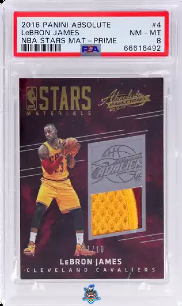 2016 Panini Absolute NBA Stars Materials Prime LeBron James #4 /10