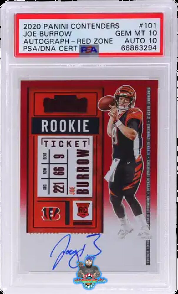 2020 Panini Contenders Red Zone Joe Burrow #101A