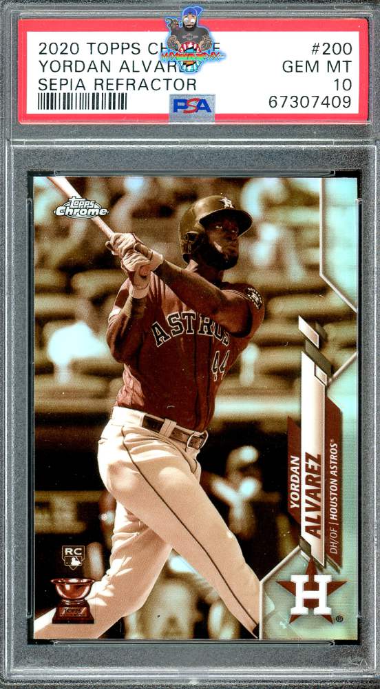 2020 Topps Chrome Sepia Refractor Yordan Alvarez #200