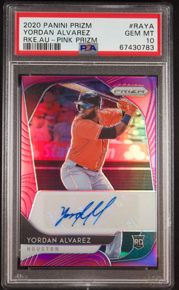 2020 Panini Prizm Rookie Autograph Pink Prizm Yordan Alvarez #49 /25