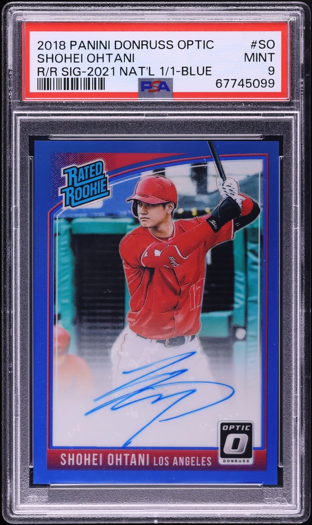 2018 Panini Donruss Optic Rated Rookie Signatures Blue Shohei Ohtani #SO