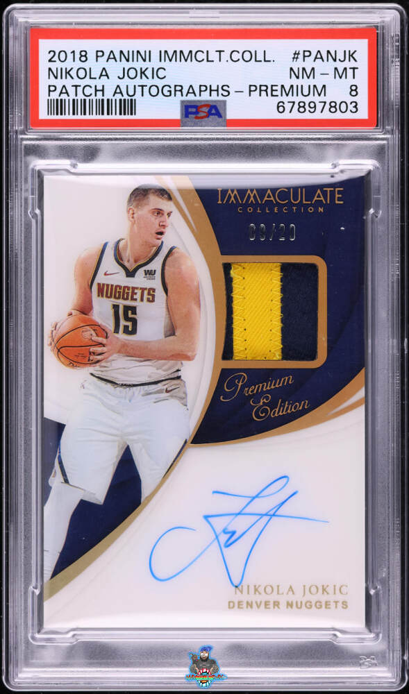 2018 Panini Immaculate Collection Patch Autograph Premium Edition Nikola Jokic #37 /20