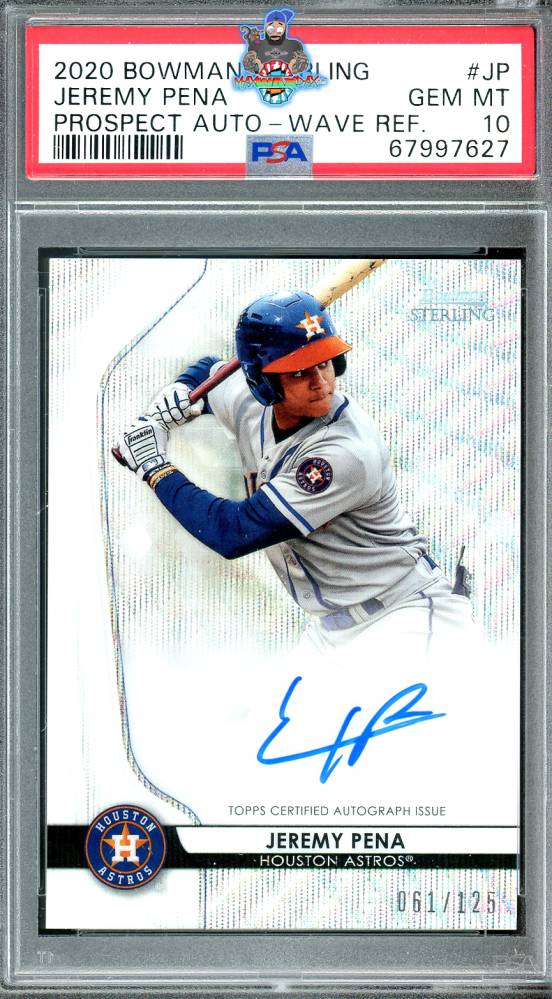 2020 Bowman Sterling Prospect Autographs Wave Refractor Jeremy Pena #BSPAJP /125