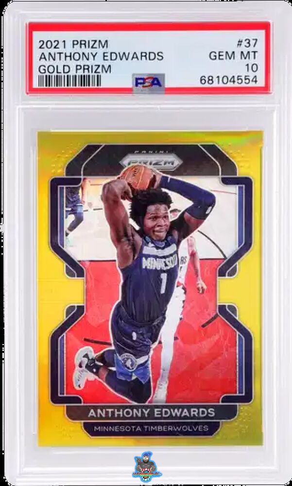 2021 Panini Prizm Gold Prizm Anthony Edwards #37 /10