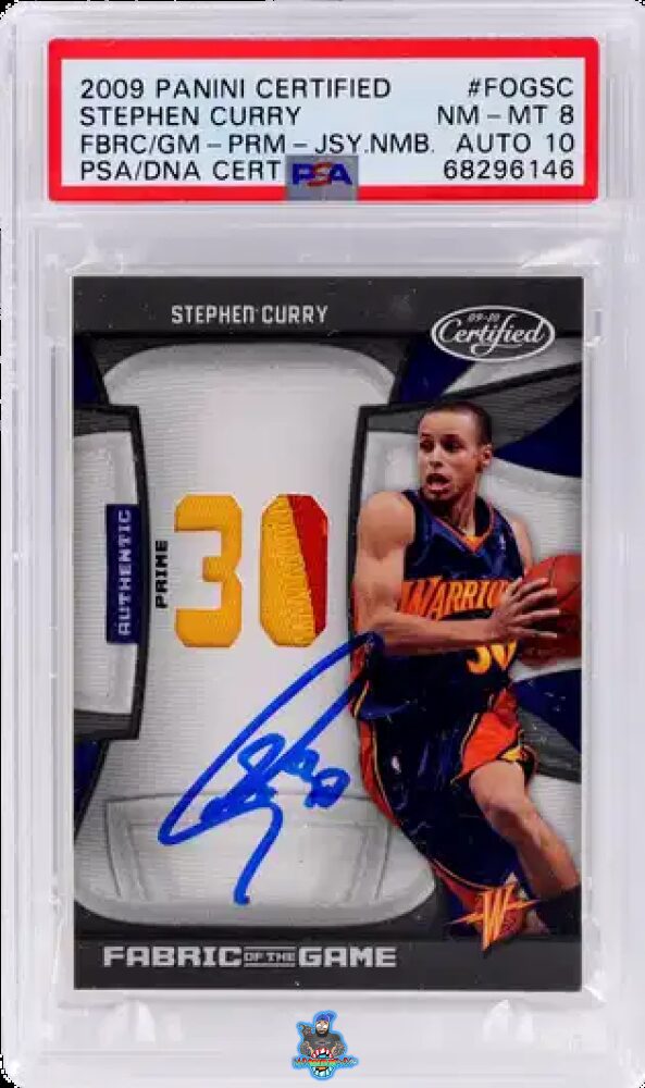 2009 Panini Certified Fabric of the Game Jersey Number Prime Stephen Curry #176 /25