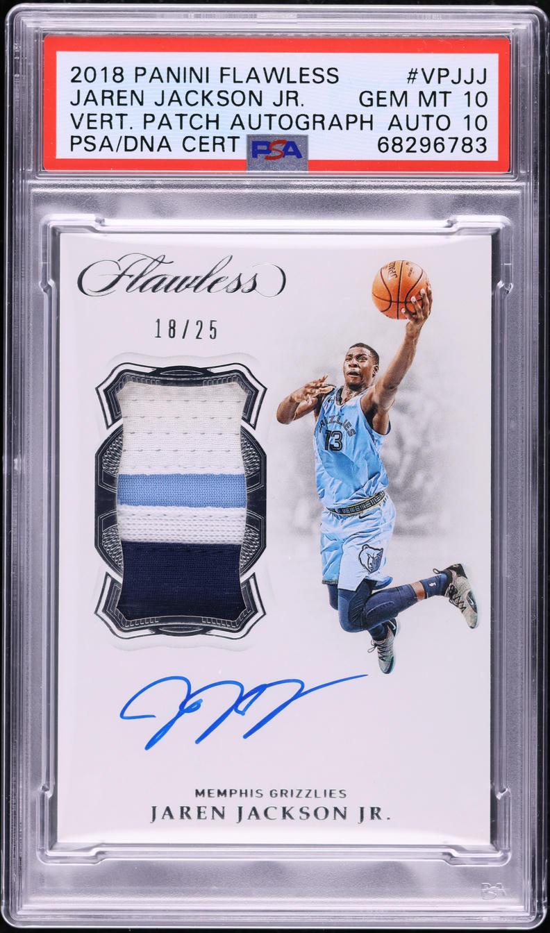 2018 Panini Flawless Jaren Jackson Jr. Vertical Patch Autograph