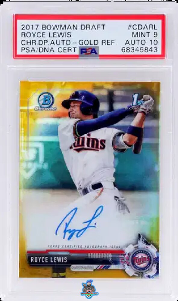 2017 Bowman Draft Chrome Autograph Gold Refractor Royce Lewis #CDARL /50