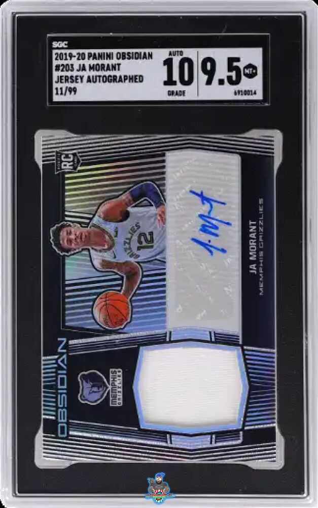 2019 Panini Obsidian Jersey Auto. Ja Morant #203