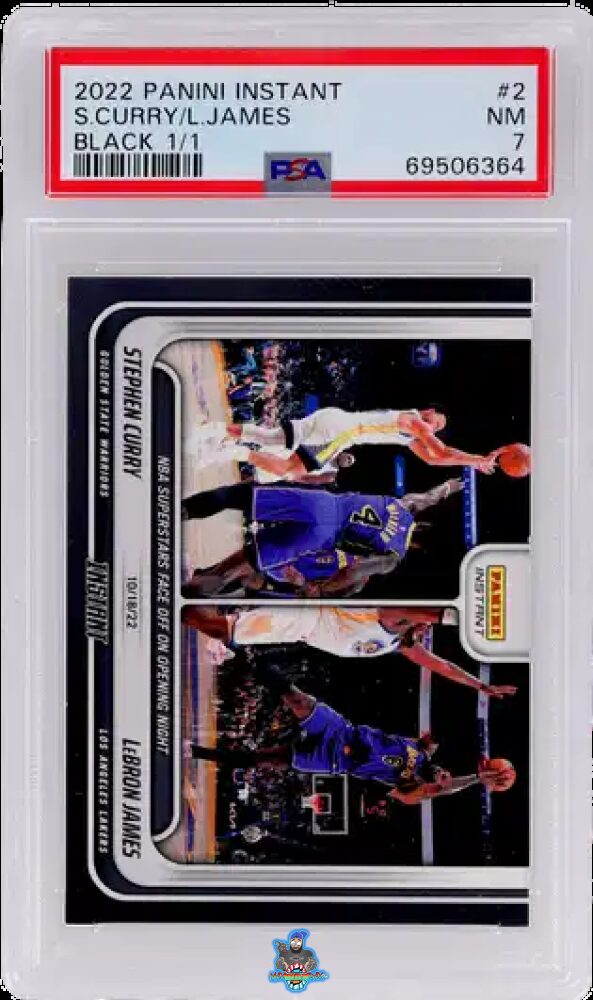 2022 Panini Instant Black LeBron James/Stephen Curry #2 /1