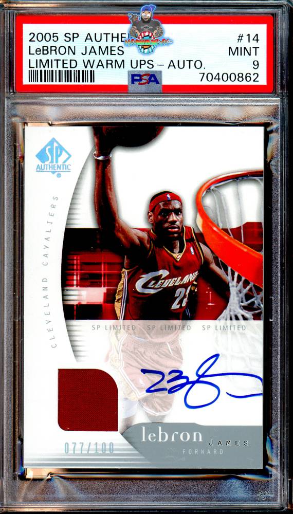 2005 SP Authentic Limited Warm Ups Patch Autograph LeBron James #14 /100