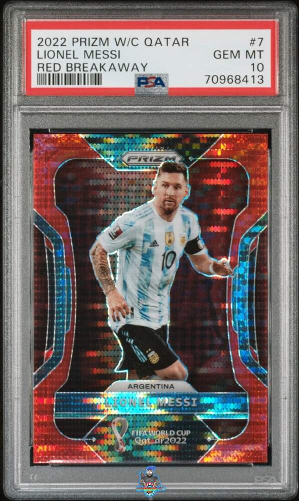 2022 Panini Prizm World Cup Prizms Breakaway Red Lionel Messi #7 /99