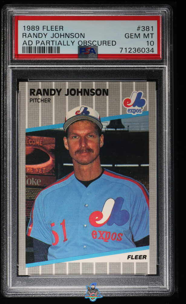 1989 Fleer Ad Partially Obscured Randy Johnson #381C