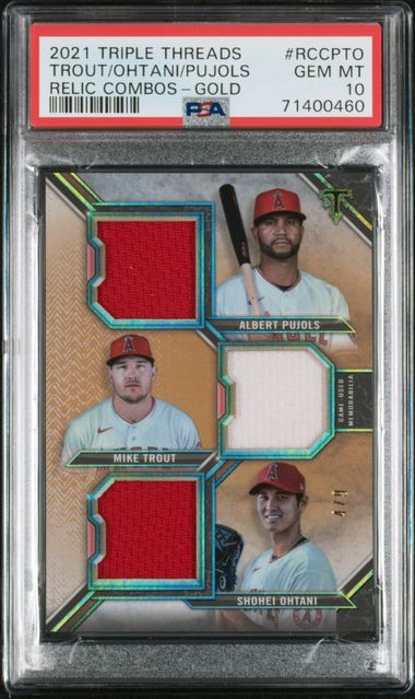 2021 Topps Triple Threads Relic Combos Gold Shohei Ohtani #RCCPTO /9