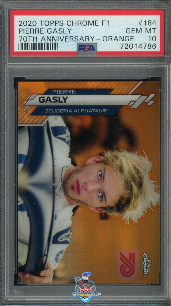 2020 Topps Chrome Formula 1 70th Anniversary Orange Refractor Pierre Gasly #184