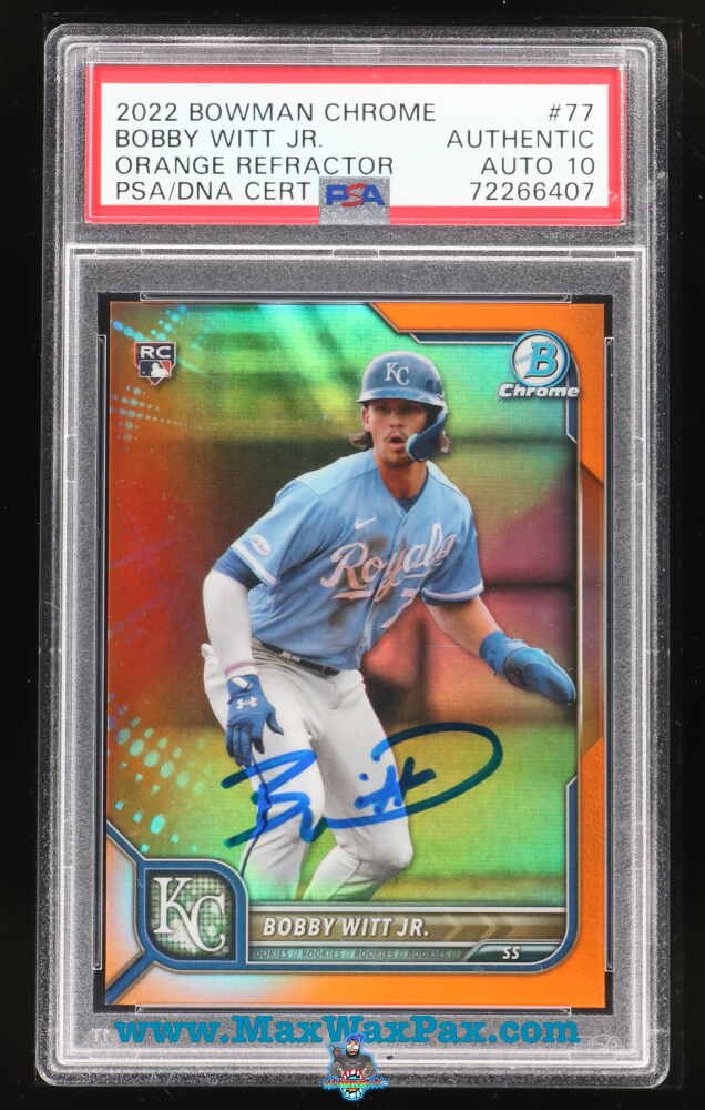 2022 Bowman Chrome Orange Refractor Bobby Witt Jr. #77 /25