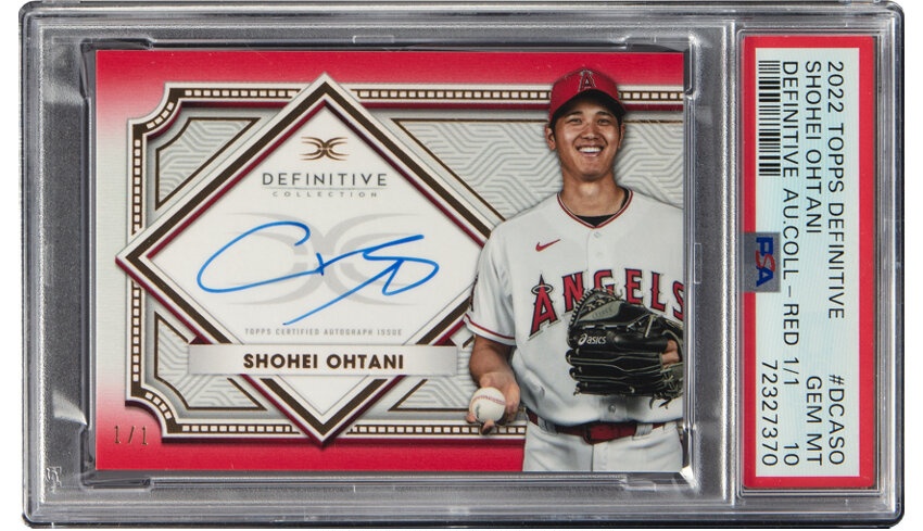 2022 Topps Definitive Shohei Ohtani (Definitive AutographCollection-Red) #DCA-SO PSA Gem Mint 10 -