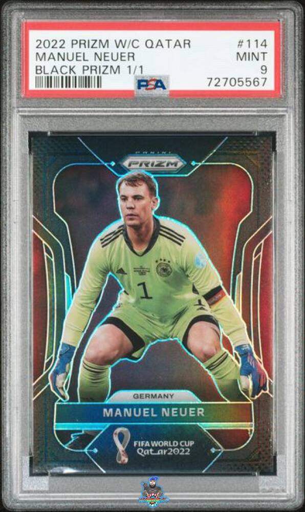 2022 Panini Prizm World Cup Qatar Black Prizm 1/1 Manuel Neuer #114