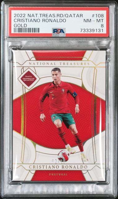 2022 National Treasures Road To the World Cup Gold Cristiano Ronaldo #108 /10