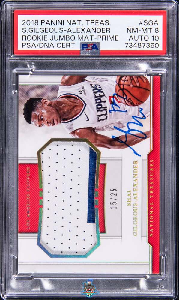2018 National Treasures Rookie Jumbo Materials Prime Shai Gilgeous-Alexander #14 /25