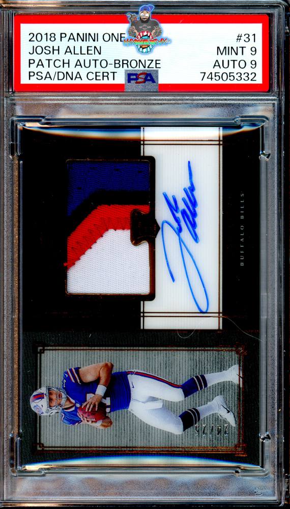 2018 Panini One Patch Autograph Bronze Josh Allen #31 /25