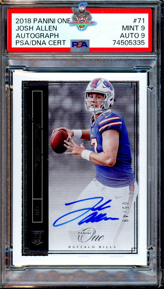 2018 Panini One Autograph Josh Allen #71 /49