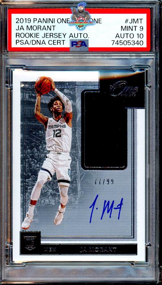 2019 Panini One and One Rookie Jersey Autograph Ja Morant #15 /99