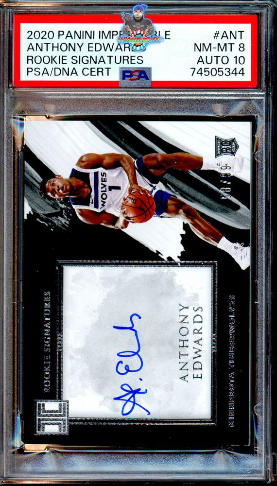 2020 Panini Impeccable Rookie Signature Anthony Edwards #1 /99
