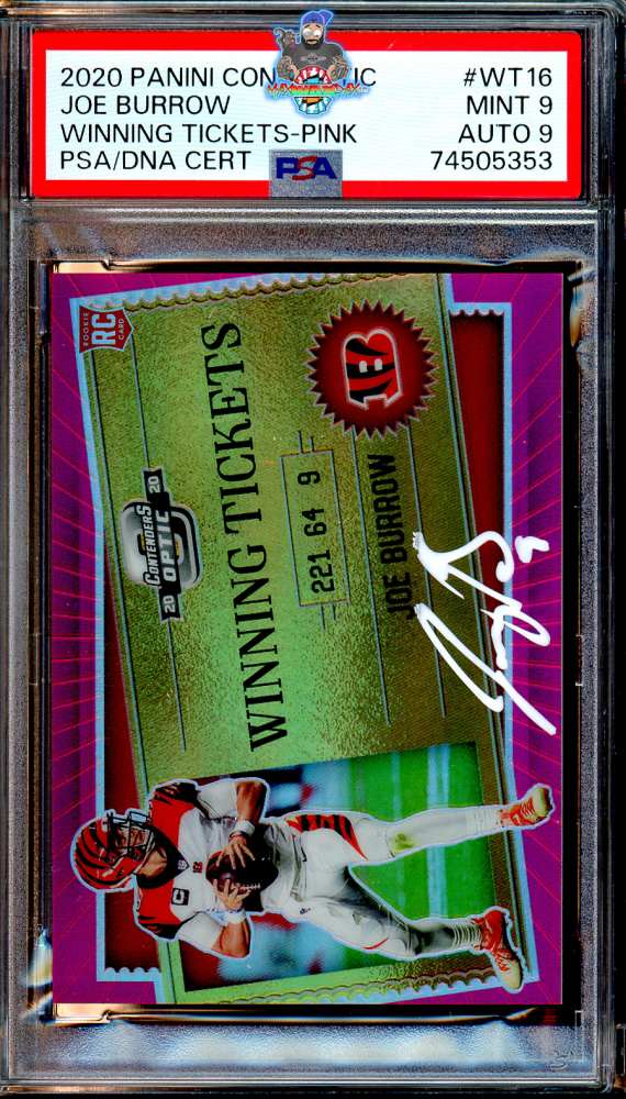 2020 Panini Contenders Optic Winning Ticket Pink Joe Burrow #WT16
