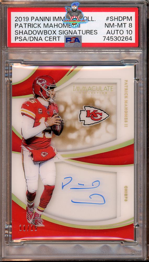 2019 Immaculate Collection Immaculate Shadowbox Signature Patrick Mahomes II #6 /15