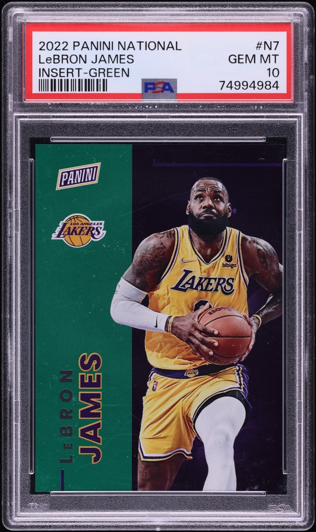 2022 Panini National Insert Green LeBron James #N7