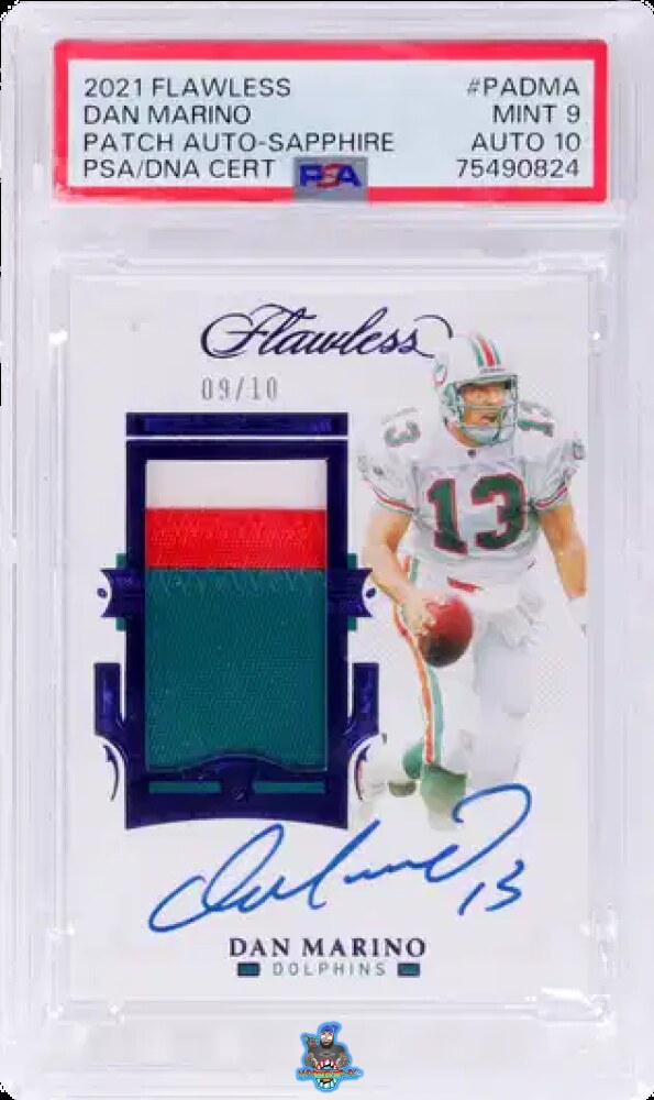 2021 Panini Flawless Patch Autograph Sapphire Dan Marino #PA-DMA /10