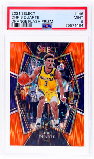 2021 Panini Select Premier Level Orange Flash Prizm Chris Duarte #146