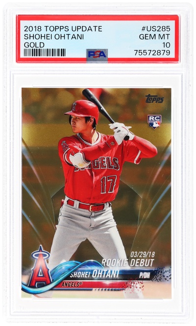 2018 Topps Update Rookie Debut Gold Shohei Ohtani #US285 /2018
