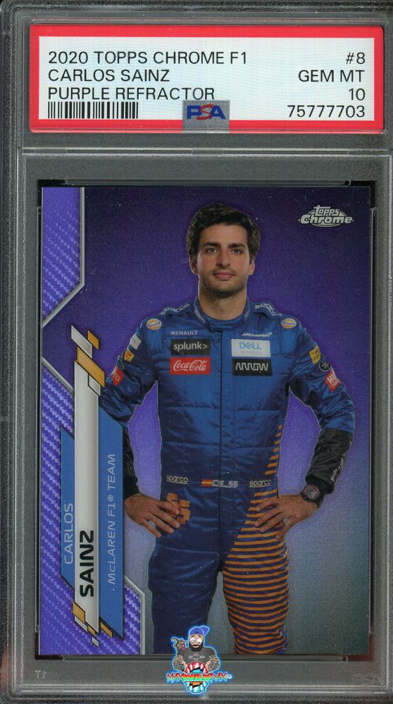 2020 Topps Chrome Formula 1 Purple Refractor Carlos Sainz #8 /399