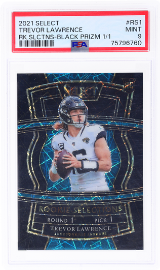 2021 Panini Select Rookie Selections Black Prizm Trevor Lawrence #RS1 /1