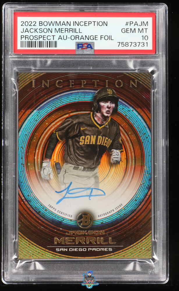 2022 Bowman Inception Prospect Autograph Orange Jackson Merrill #PAJM /25